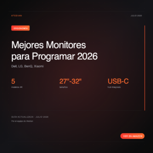 Mejores monitores para programar y trabajar 2026: gu&iacute;a honesta para Espa&ntilde;a
